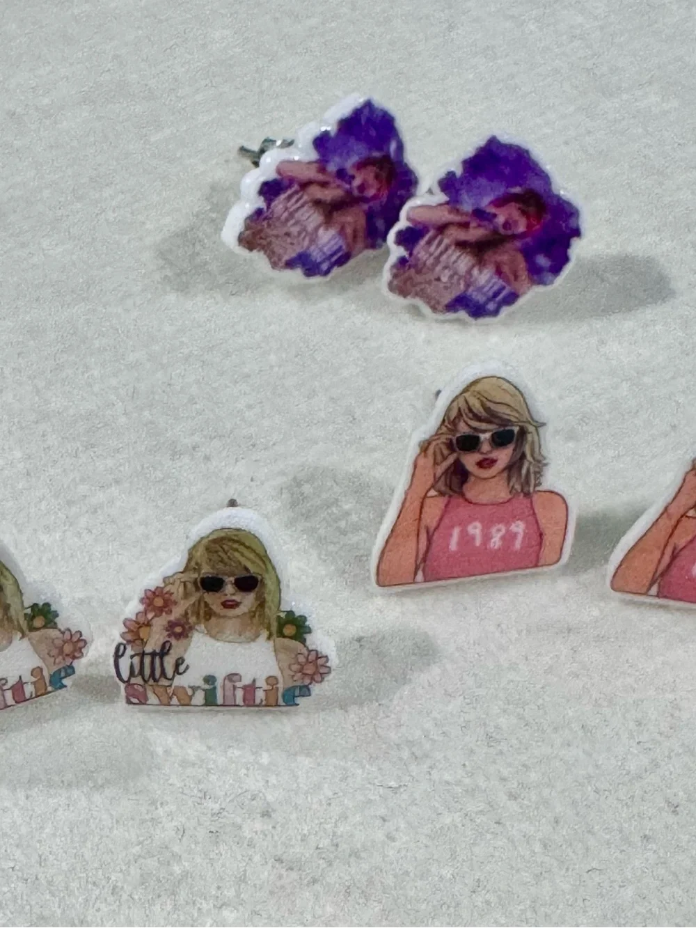 Taylor-Inspired Kids Pink 1989 Stud Earrings